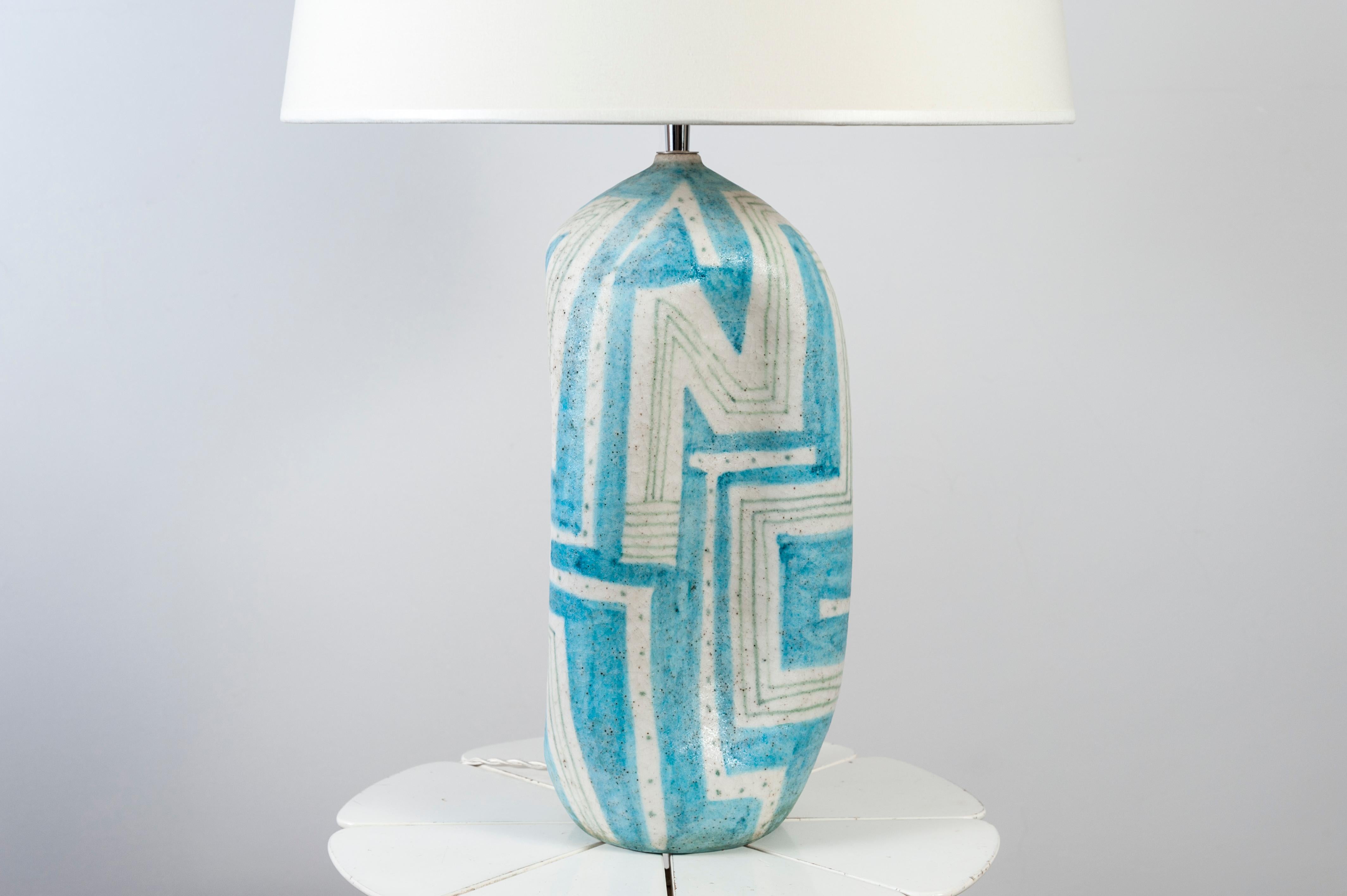 Italian Ceramic Lamp by Guido Gambone, Italy