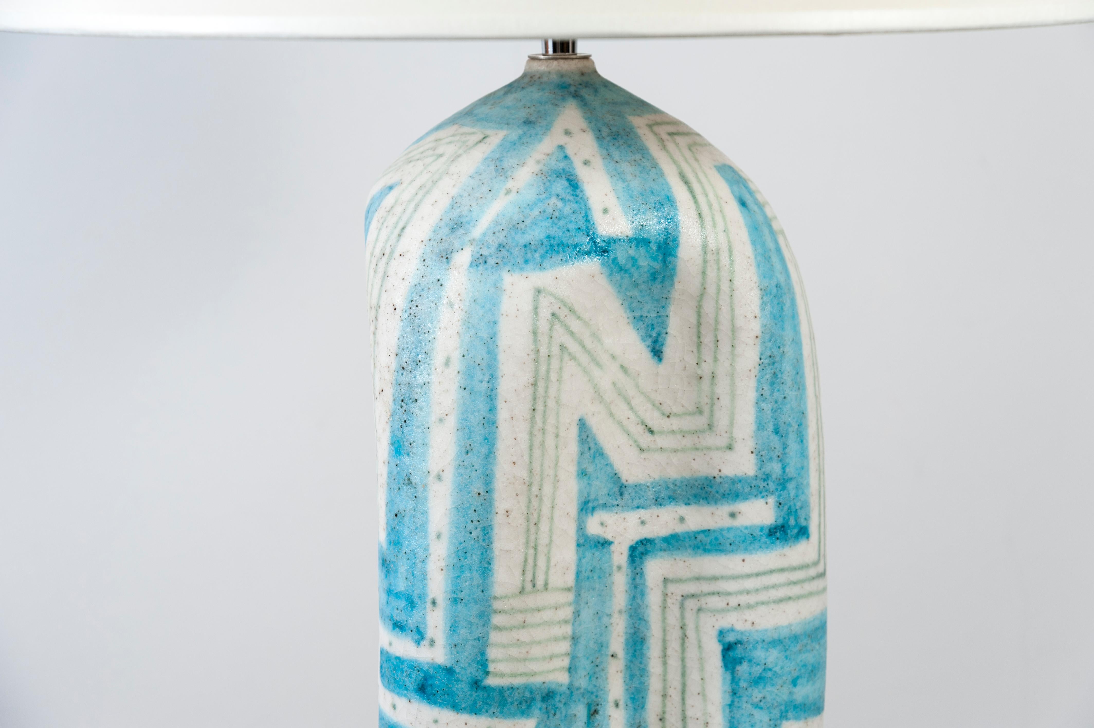 Ceramic Lamp by Guido Gambone, Italy In Good Condition In Paris, Ile-de-France