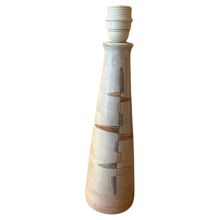 Ceramic Lamp by Jean Rivier, France, 1960s For Sale at 1stDibs