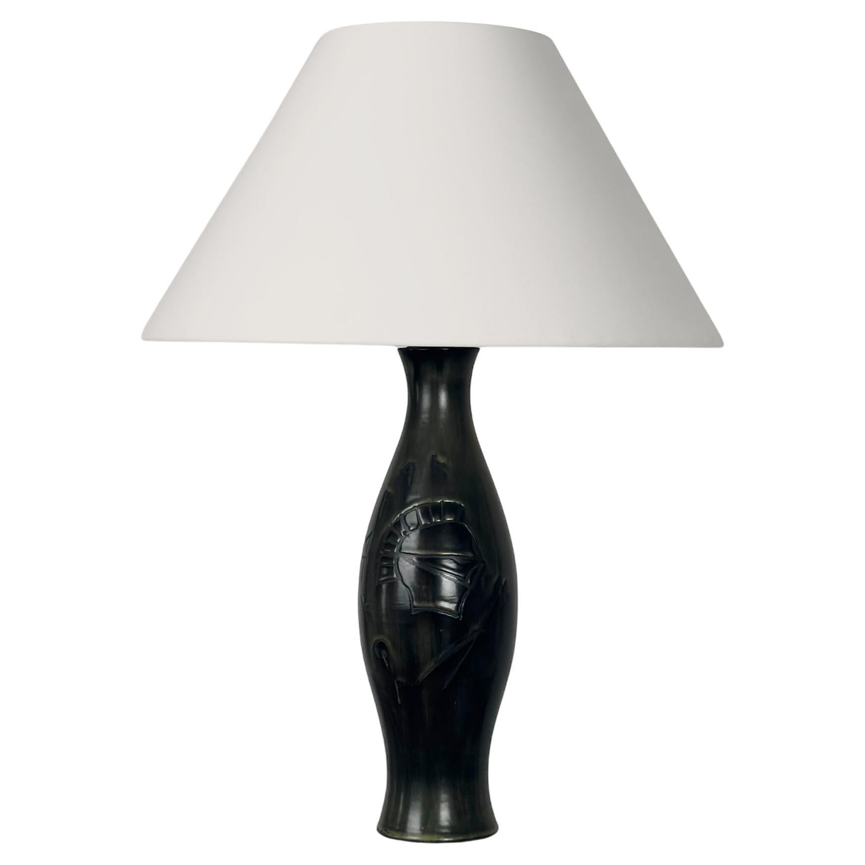 Ceramic lamp by Marcello Fantoni, Italy, 1950 For Sale