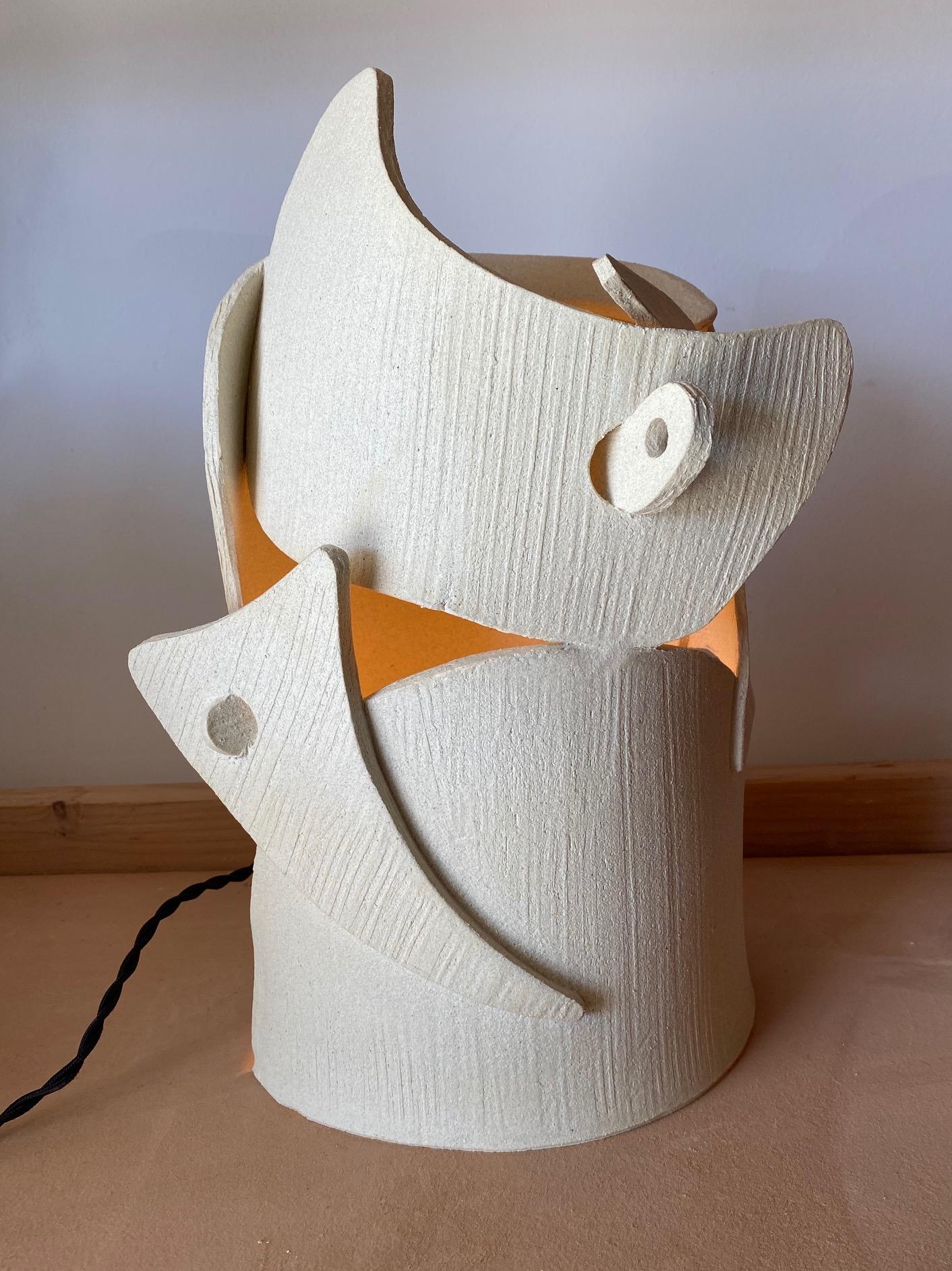 French Ceramic Lamp by Olivia Cognet