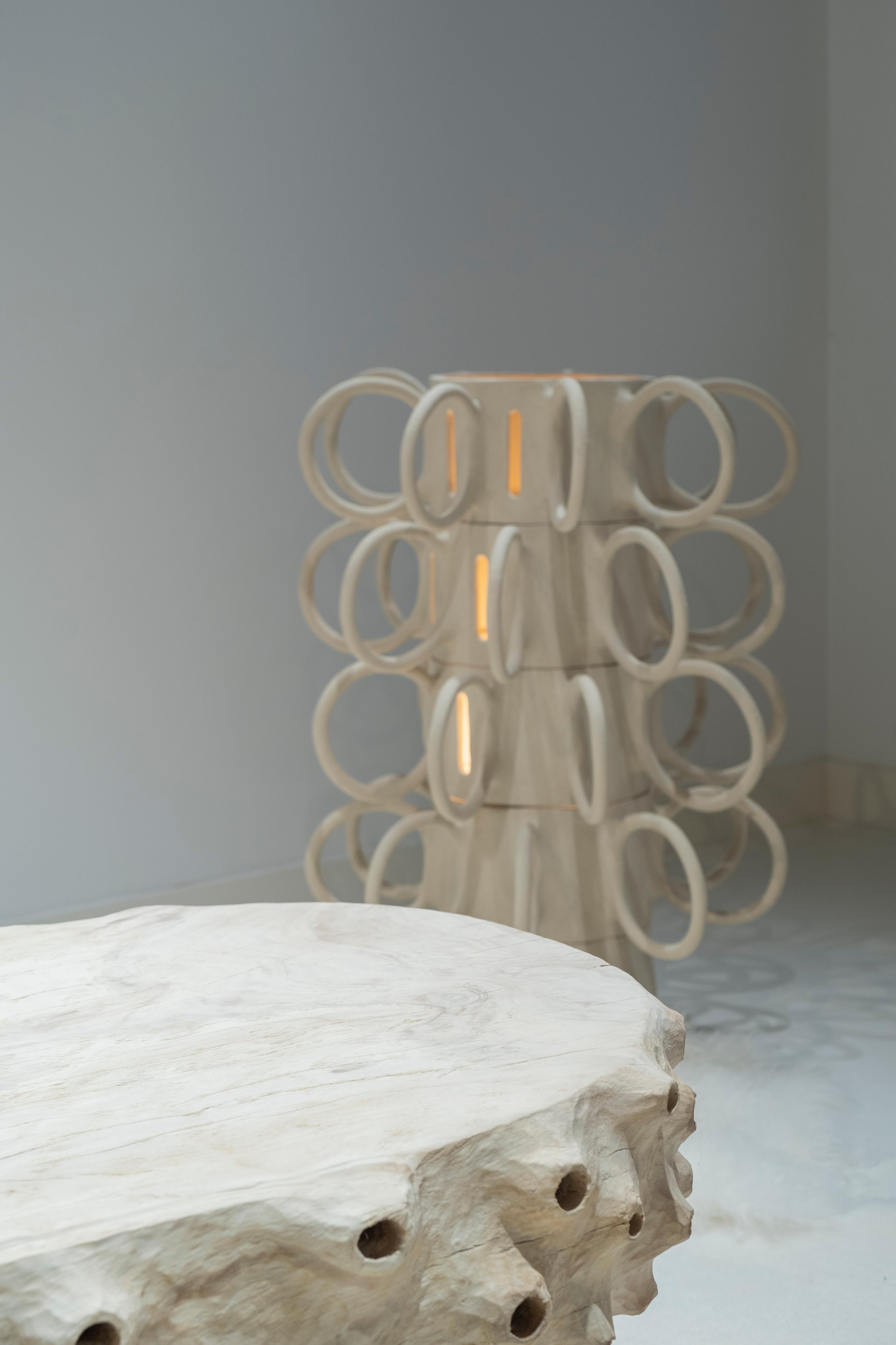 Ceramic lamp by Pia Chevalier
Materials: Ceramic
Dimensions: W 25 x D 25 x 75 cm

Pia Chevalier is a French contemporary designer.
Independent designer, trained in design and crafts and more specifically on the sets and surface treatments, at