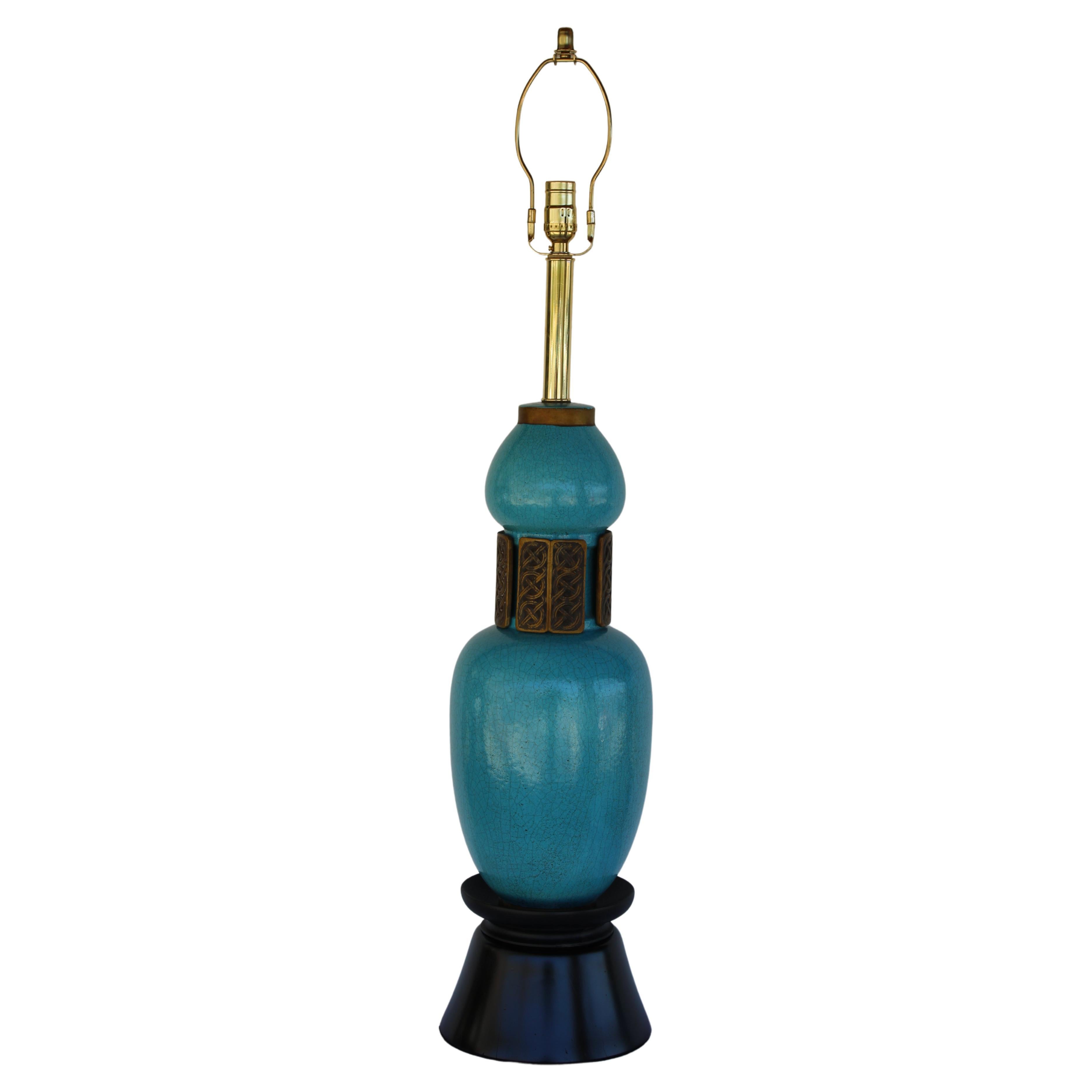 Lampada in ceramica di Rembrandt Lamp Company