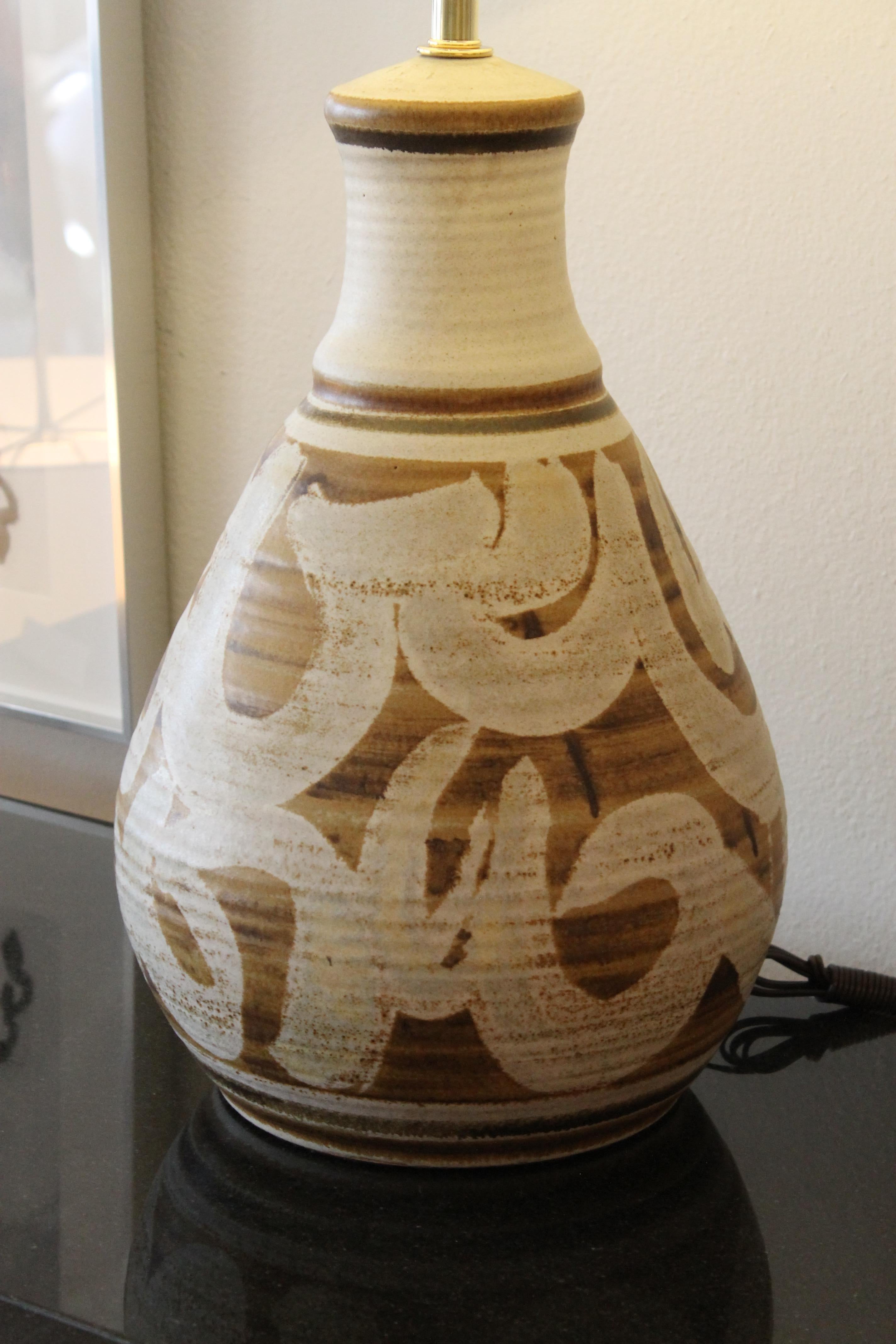 American Stoneware Lamp by Wishon-Harrell For Sale