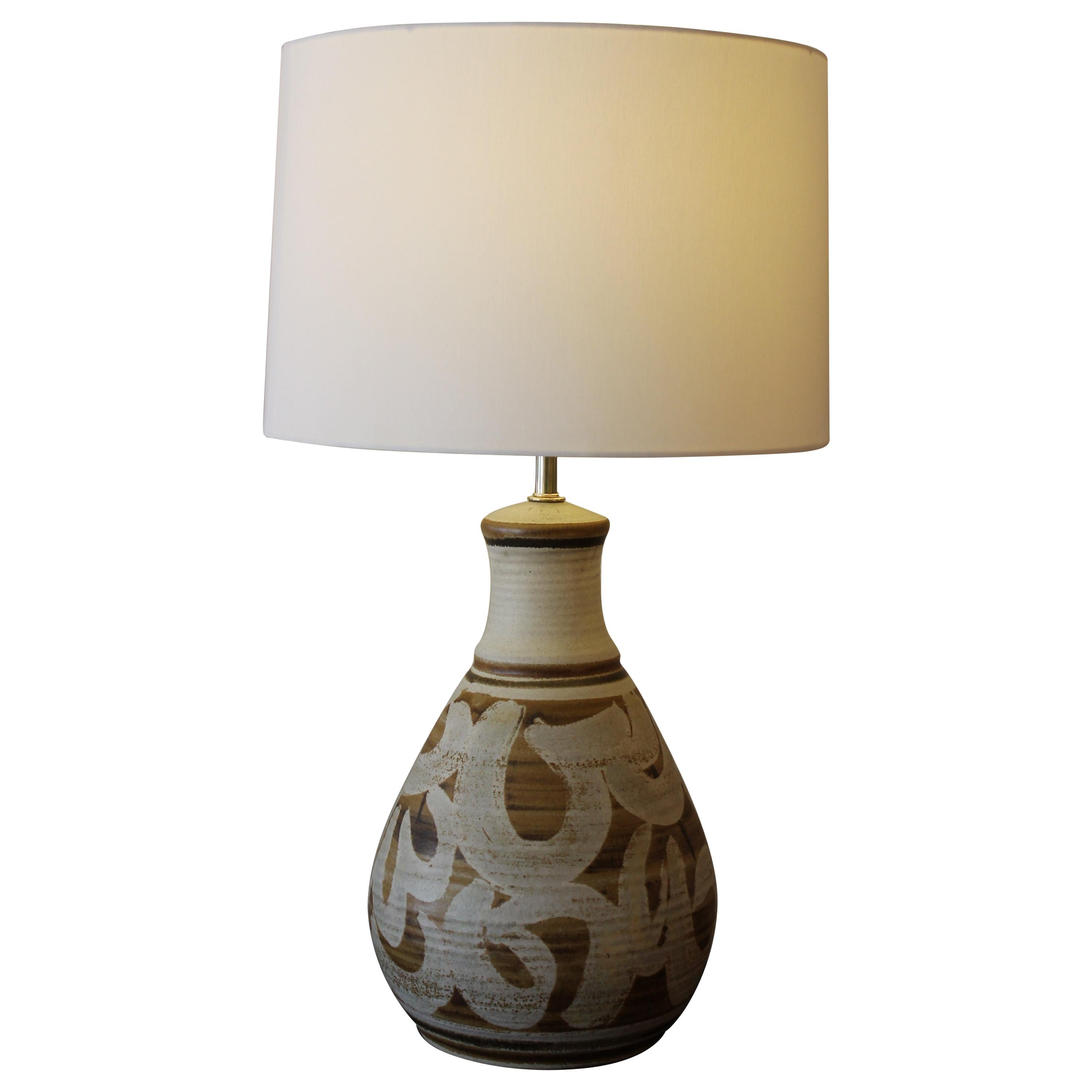 Stoneware Lamp by Wishon-Harrell For Sale