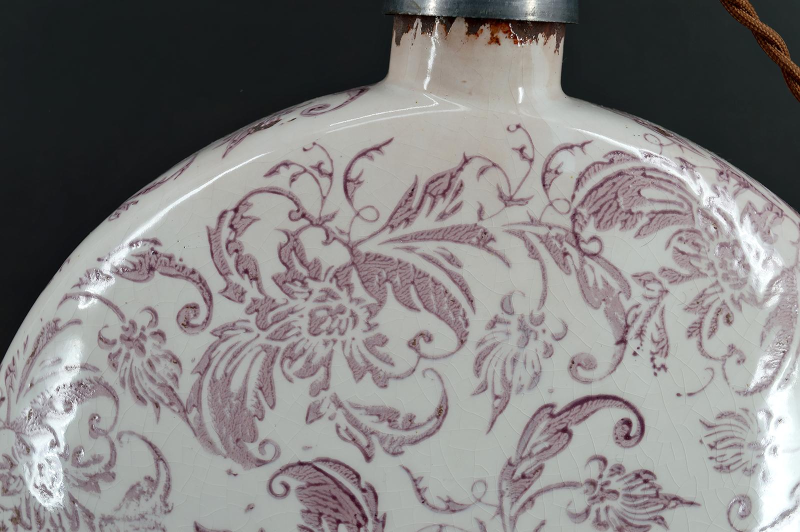 Lampe en céramique craquelée, Shabby Chic, 20e siècle en vente 3