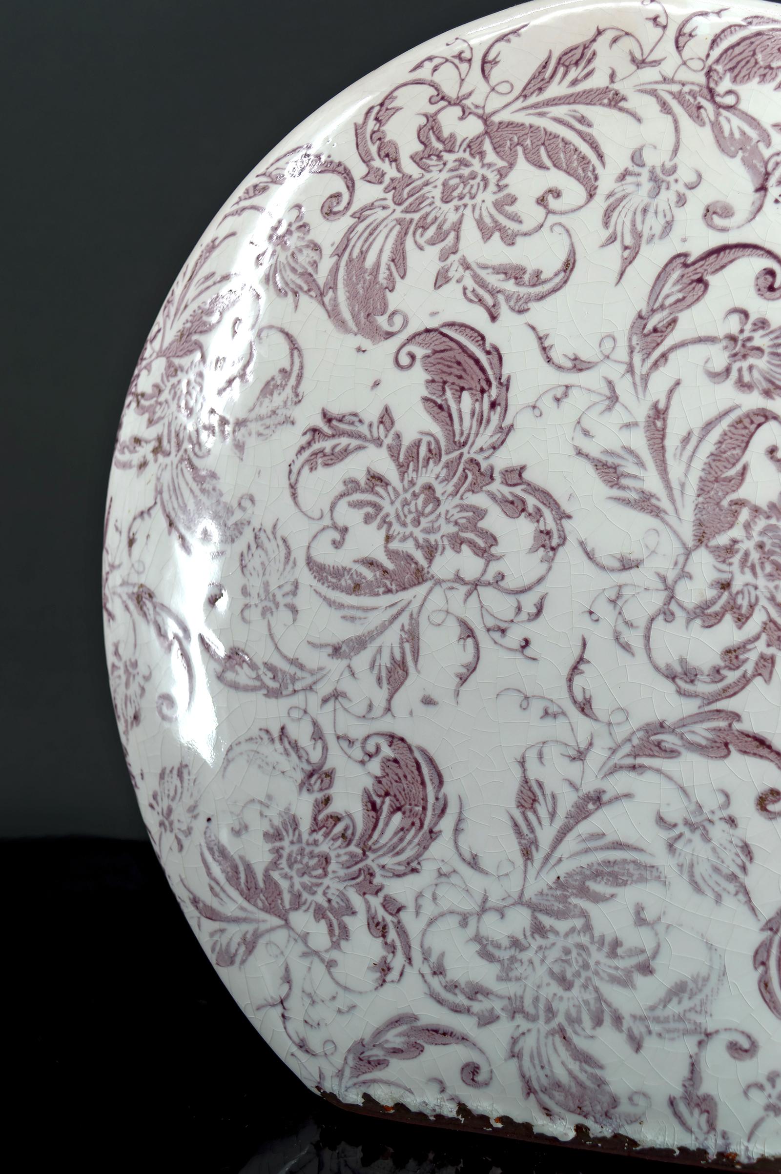Lampe en céramique craquelée, Shabby Chic, 20e siècle en vente 4