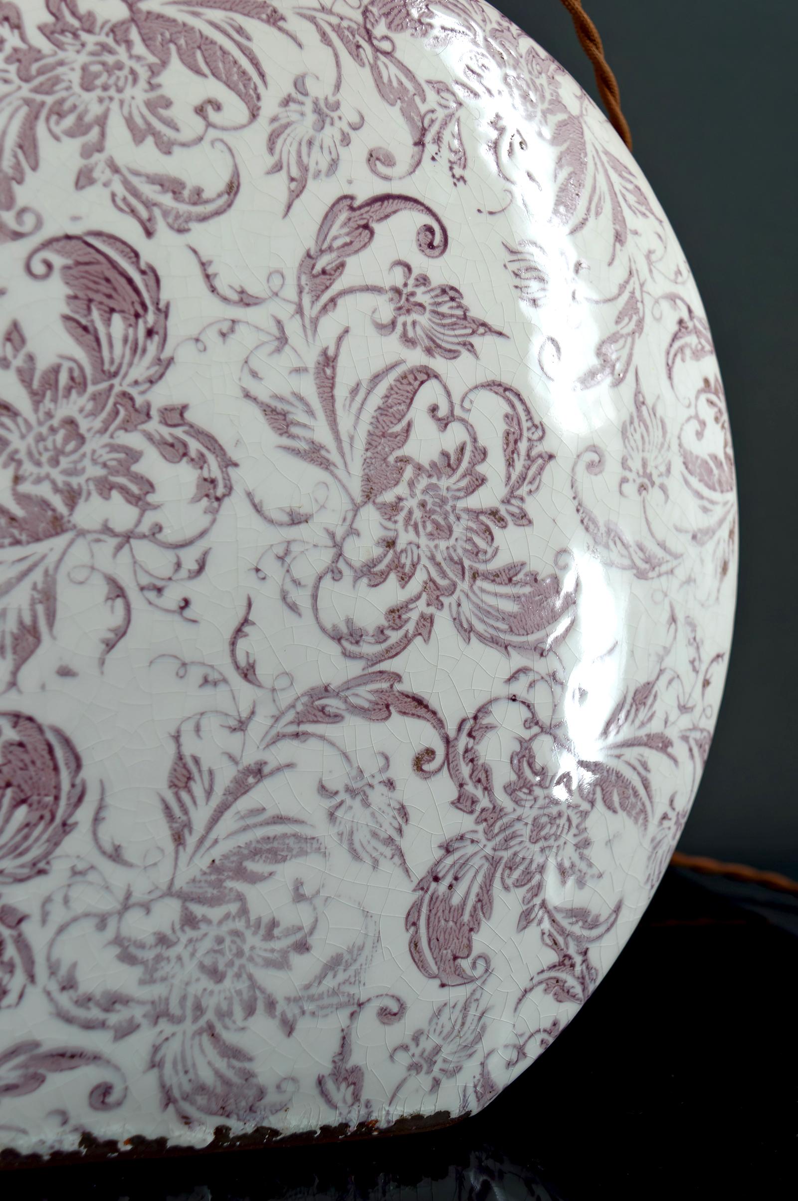 Lampe en céramique craquelée, Shabby Chic, 20e siècle en vente 5