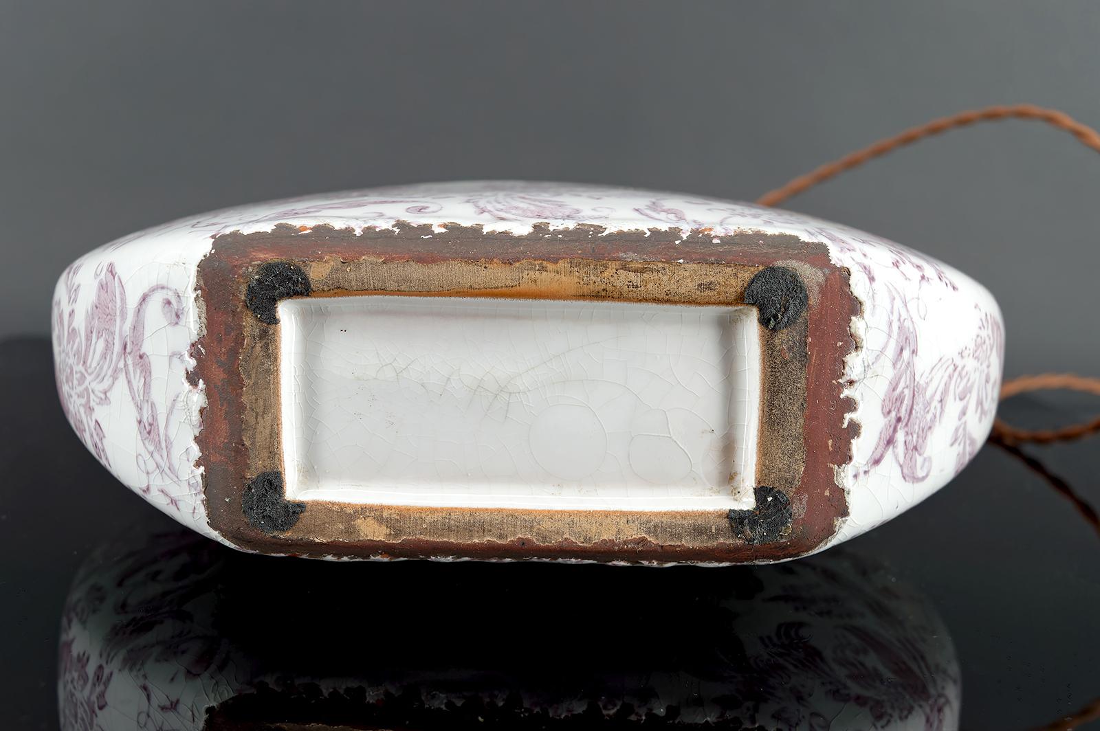 Lampe en céramique craquelée, Shabby Chic, 20e siècle en vente 7