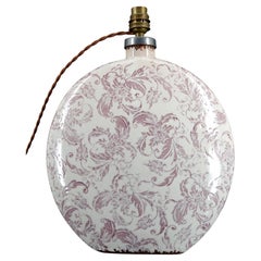 Ceramic Lamp, Crackled Enamel, Shabby Chic, 20th Century