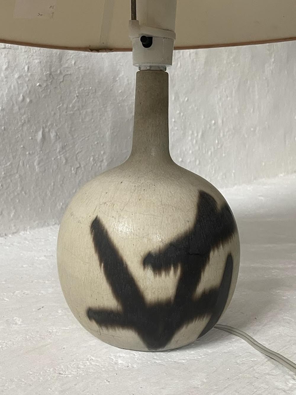 Scandinavian Modern Ceramic  table lamp  by Eigil Hinrichsen, Denmark 1960s For Sale