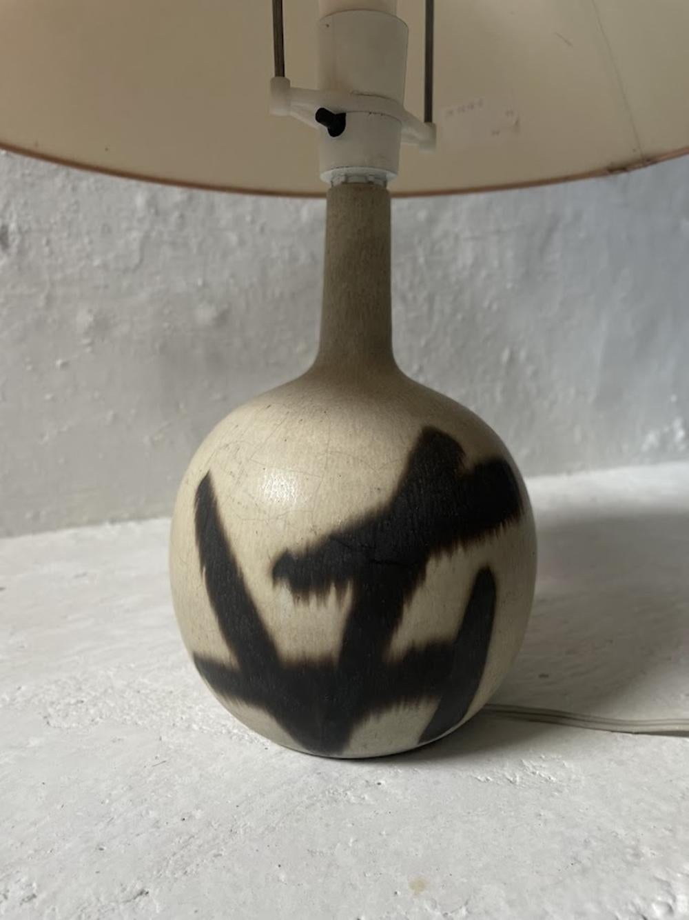 Danish Ceramic  table lamp  by Eigil Hinrichsen, Denmark 1960s For Sale