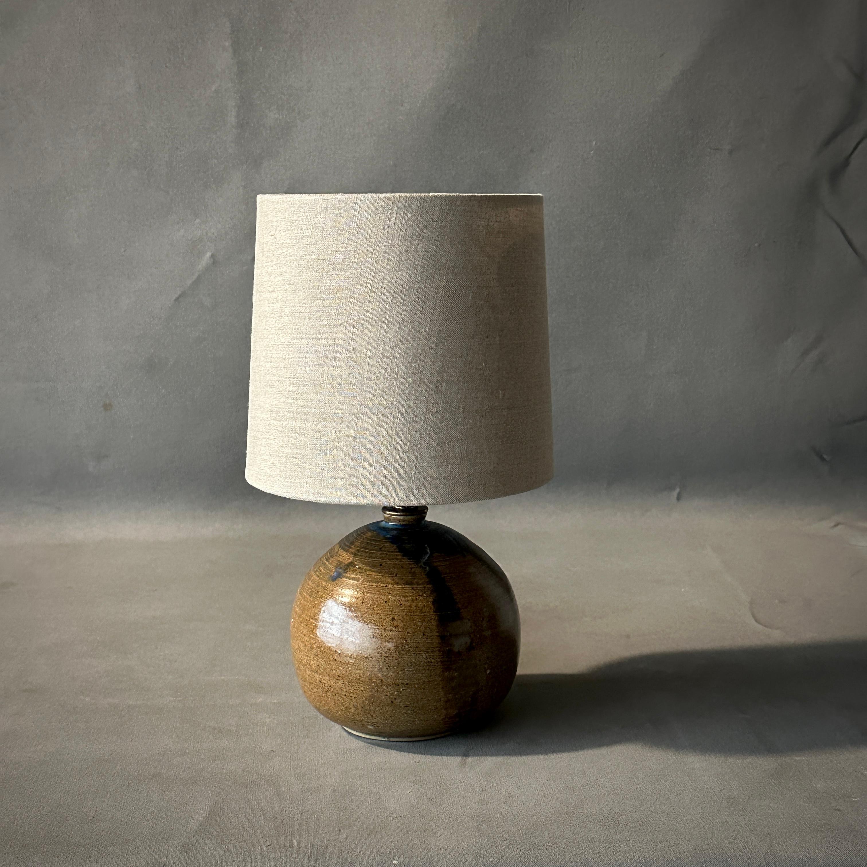 Glazed Ceramic Lamp For Sale