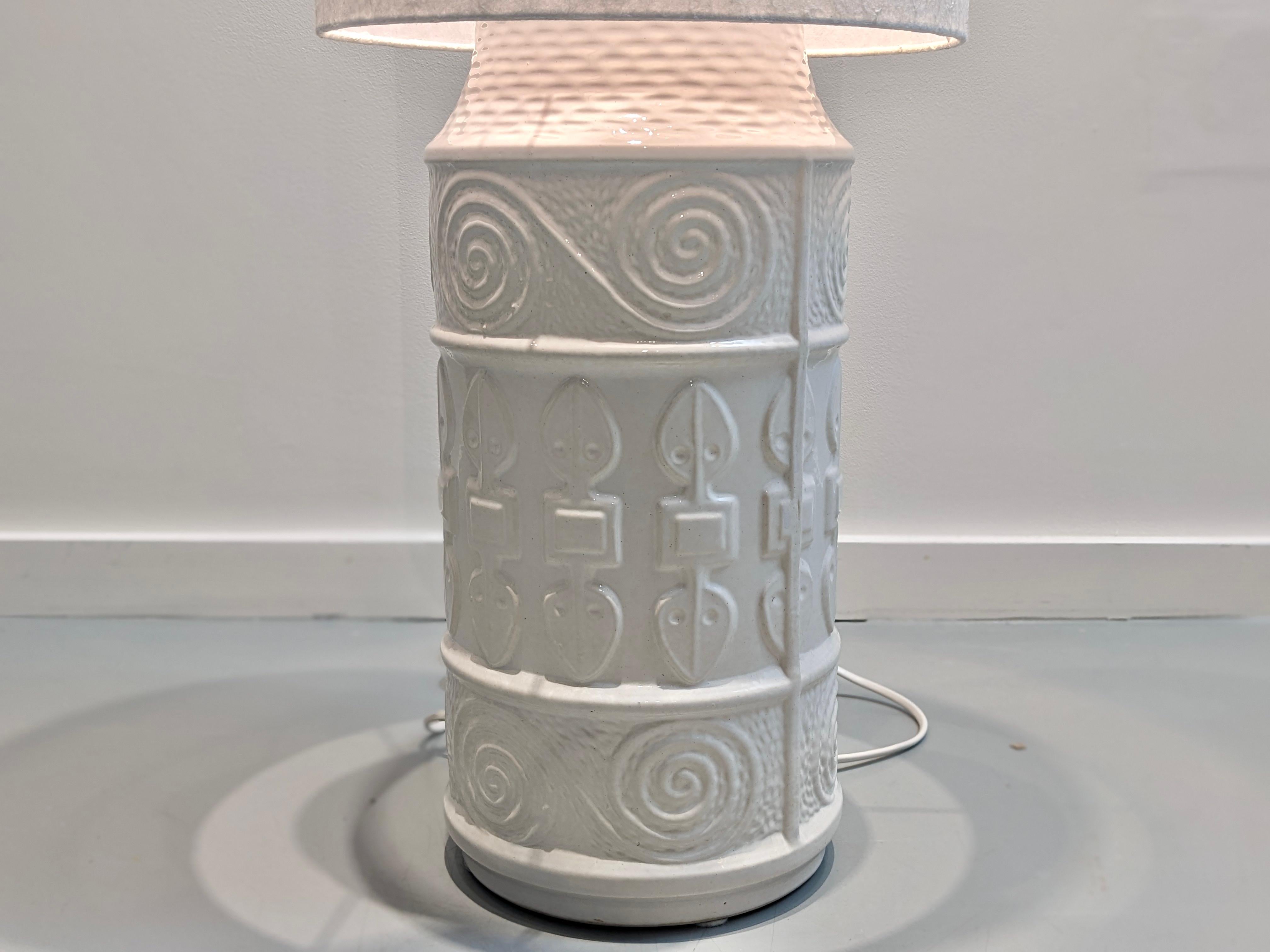Mid-Century Modern Ceramic Lamp from Bay Ceramic W. Germany For Sale