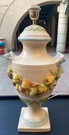 Ceramic Lamp Fruit Motifs