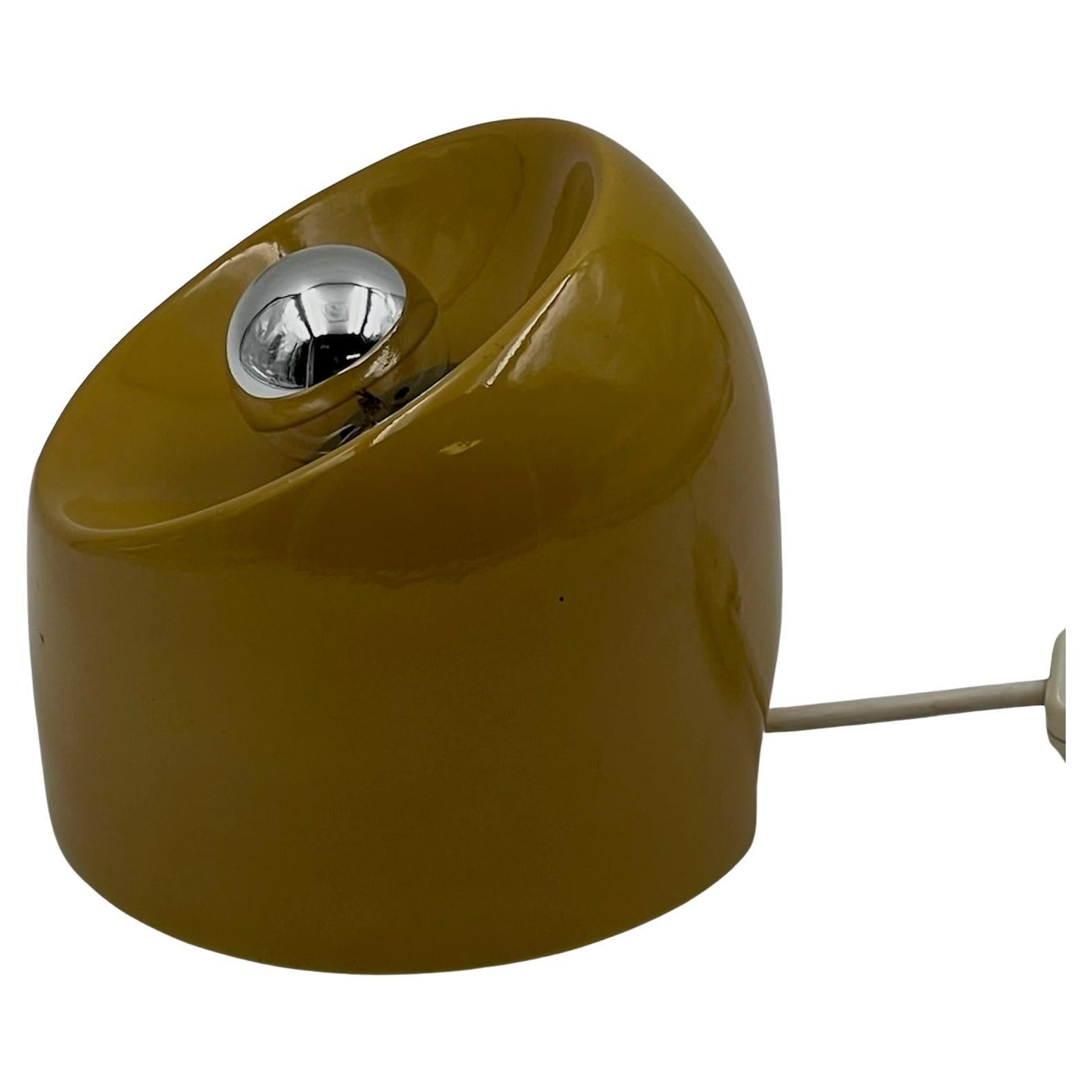 Lampe en céramique jaune moutarde - Gabbianelli Marcello Cuneo Style, 1970 en vente