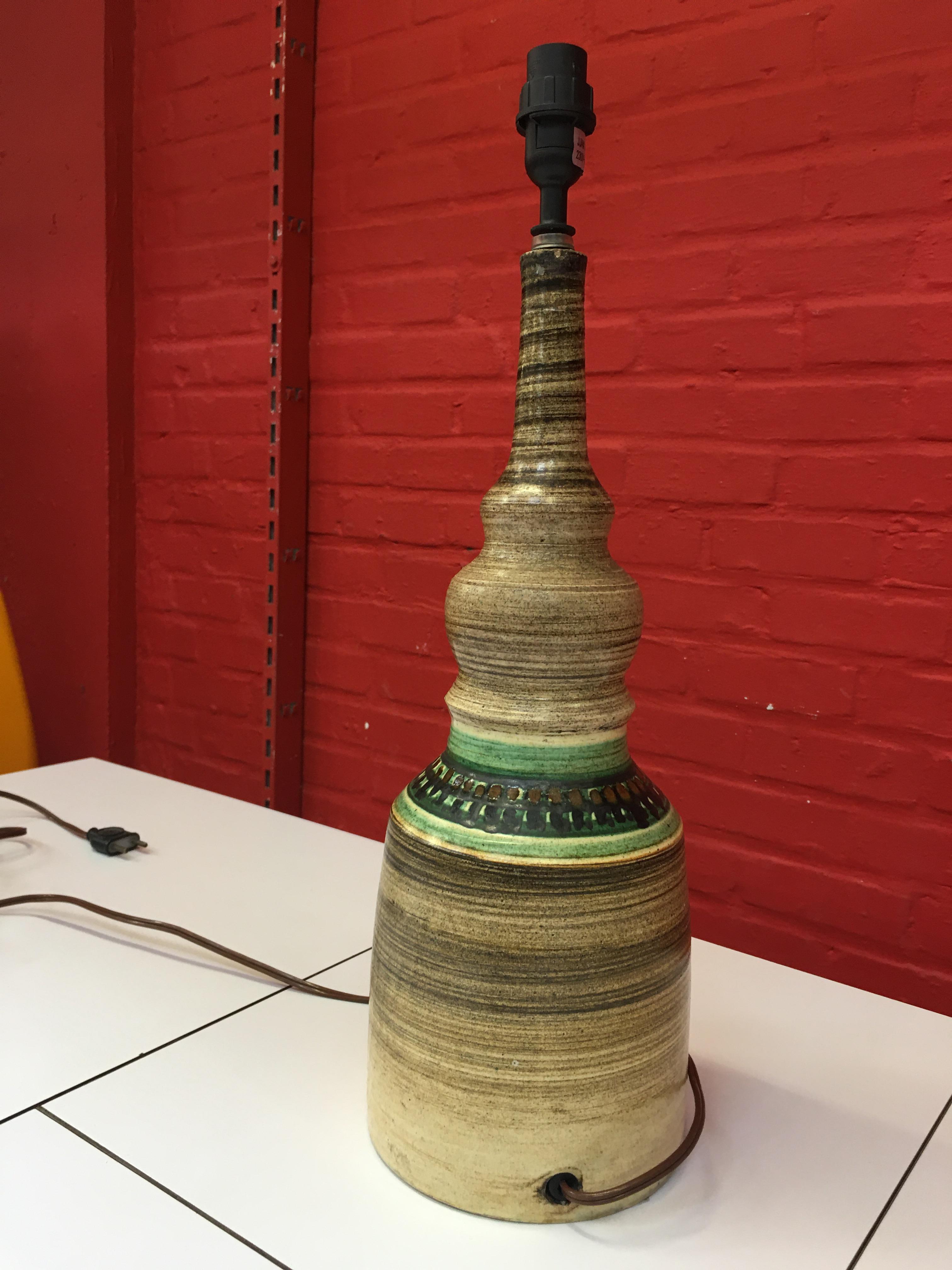 Ceramic Lamp in the Style of Georges Pelletier, or Accolay, circa 1950/1960 For Sale 1