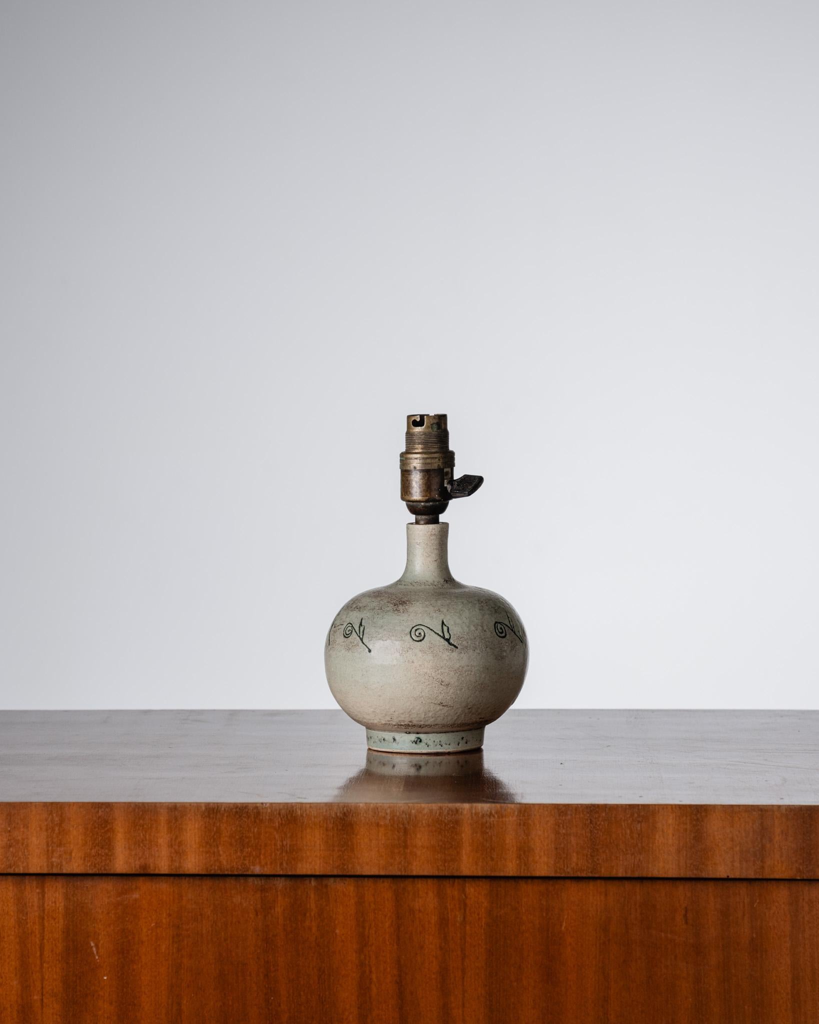Mid-Century Modern Ceramic Lamp, Isling, 1950s For Sale