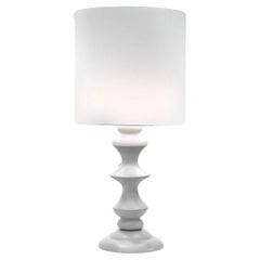 Lampe en céramique Miami 2, émaillée blanche, de Gabriella B., fabriquée en Italie