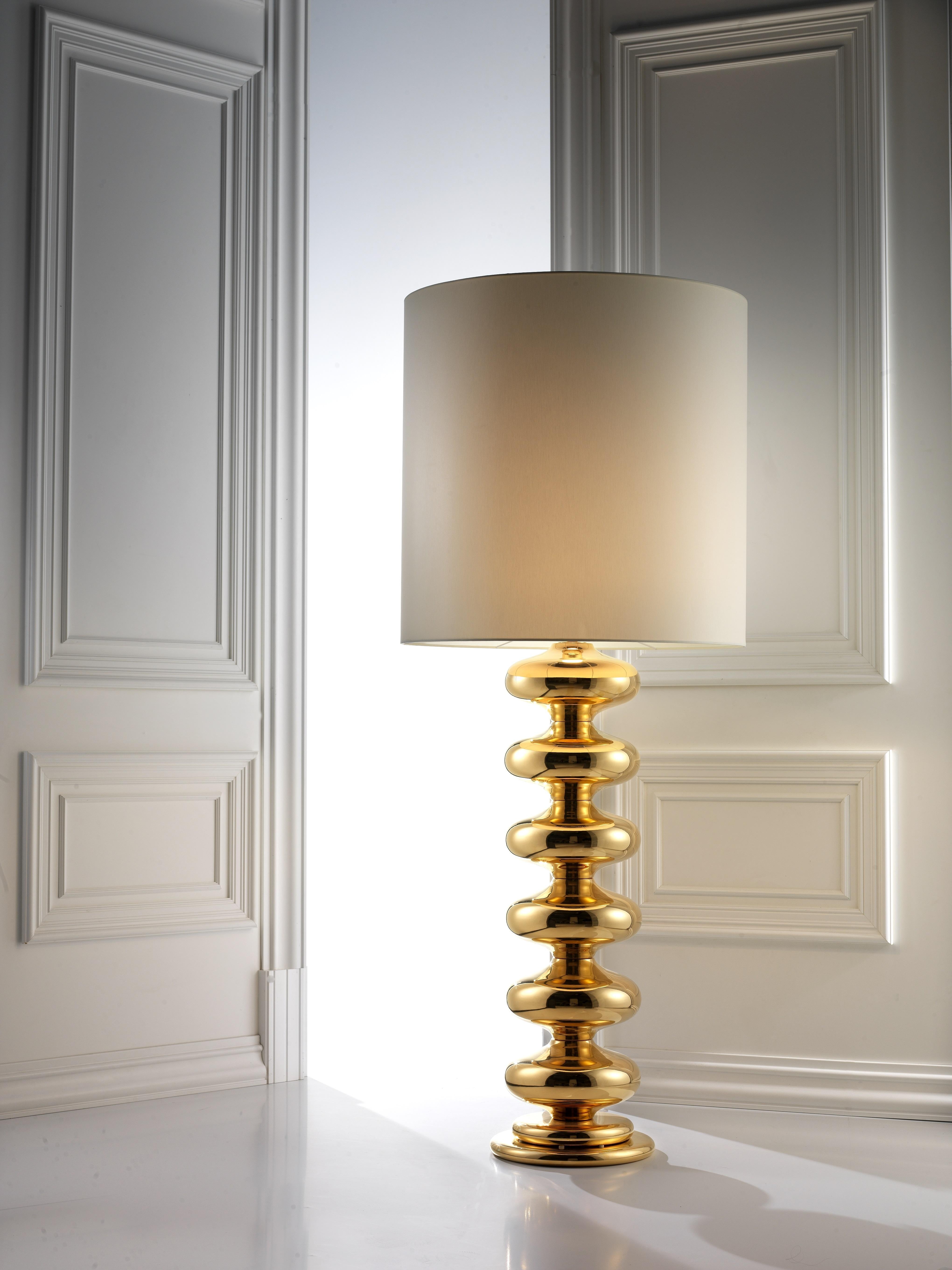 Keramiklampe „NIVES3“ Handgefertigt aus 24-karätigem Gold von Gabriella B. Hergestellt in Italien (Moderne) im Angebot