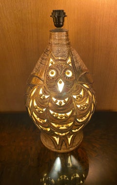 Lampe hibou par Georges Pelletier, France, années 1960