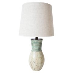 Ceramic lamp with a spring bocks pattern, 1950s