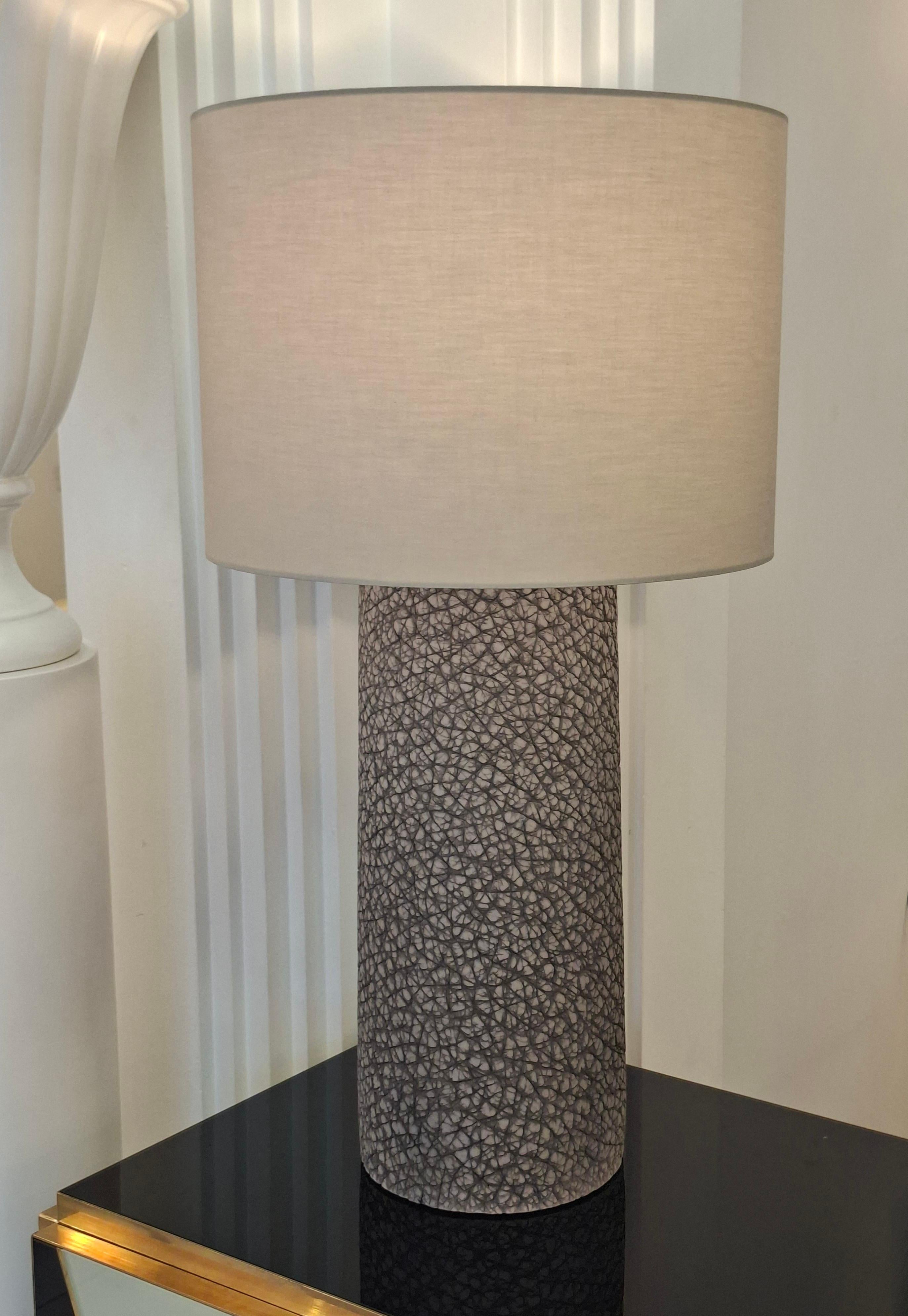 Lampe en céramique à effet 