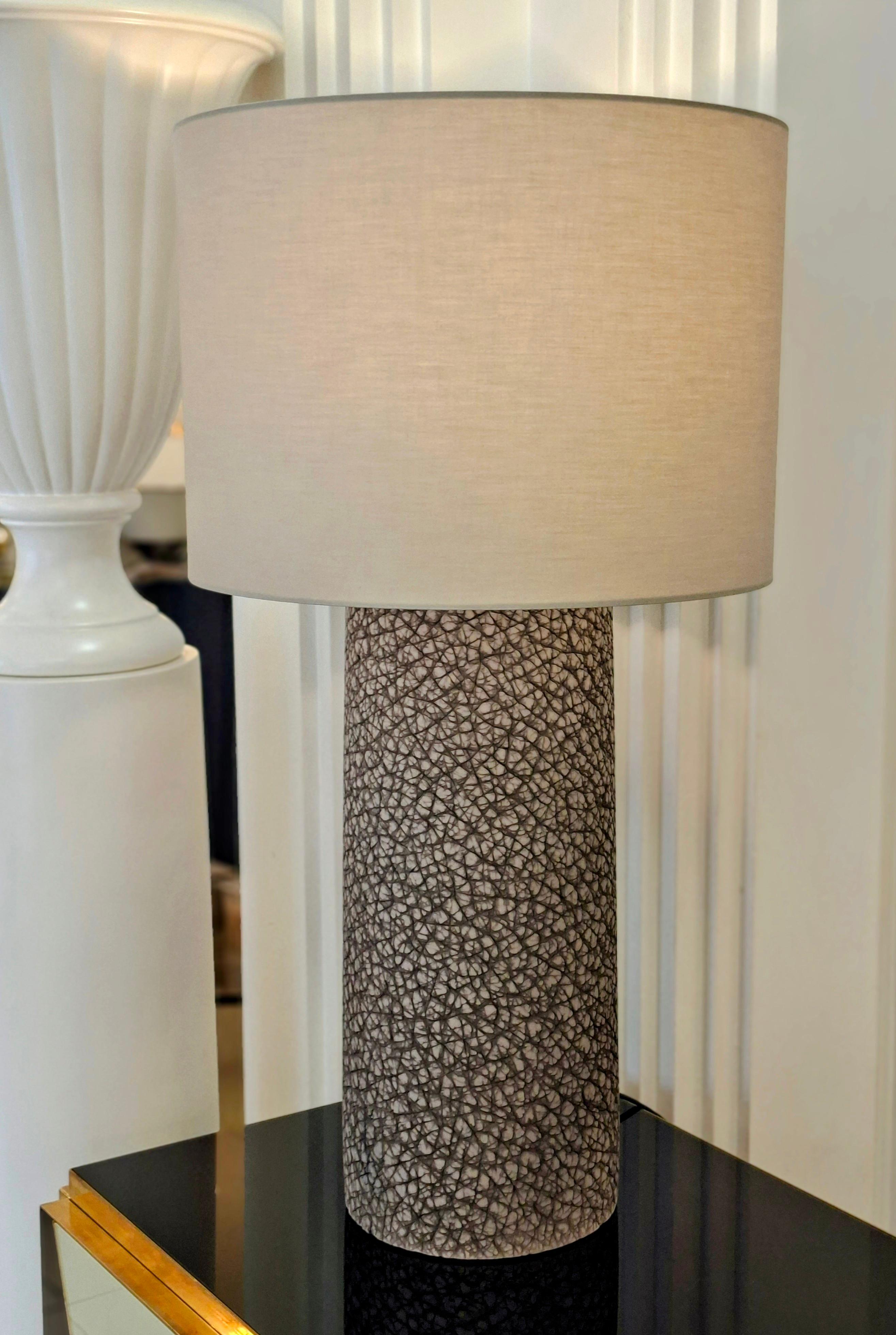 Lampe en céramique à effet 