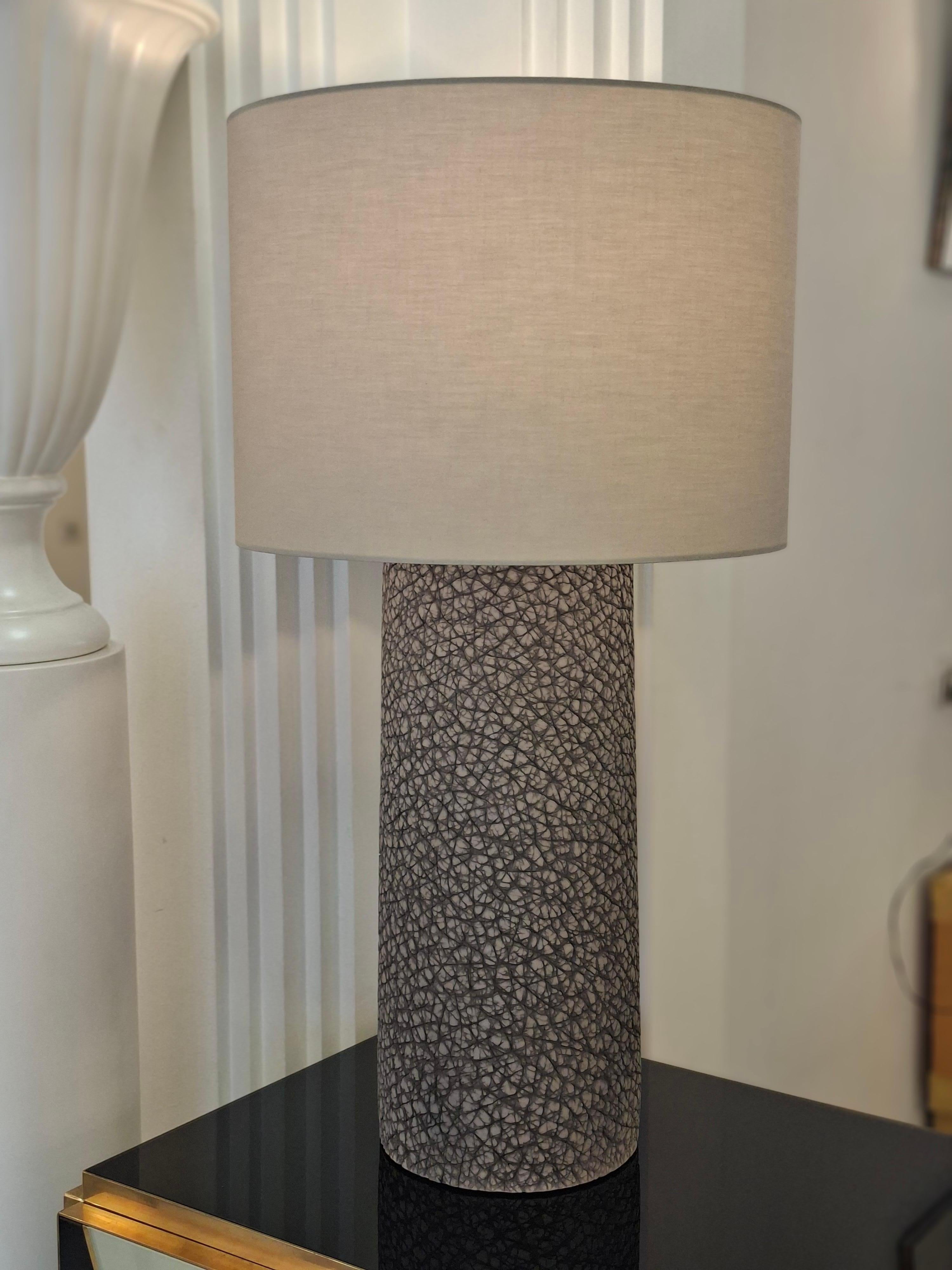 Lampe en céramique à effet 