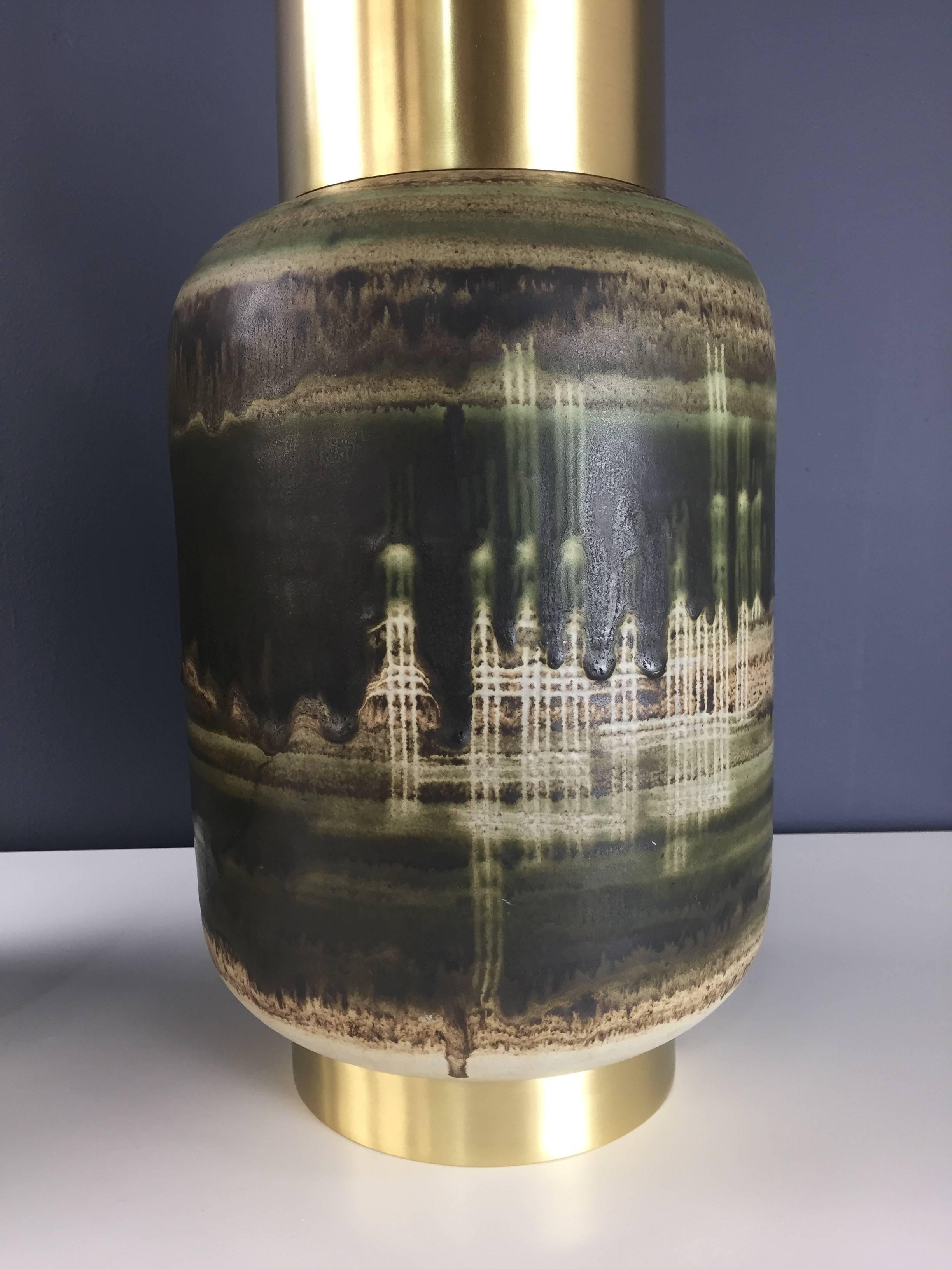Design Technics or Maria Von Allesch Attributed Ceramic Lamps Mid Century In Excellent Condition In Philadelphia, PA