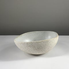 Ceramic Large Bowl with Inner Light Grey Glaze by Yumiko Kuga