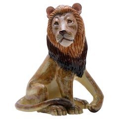 Ceramic large Lion Sculpture, hand made in South Africa