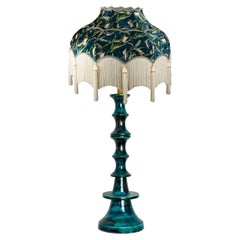 Ceramic Large Table Lamp by Kaiser with New Lampshade by
