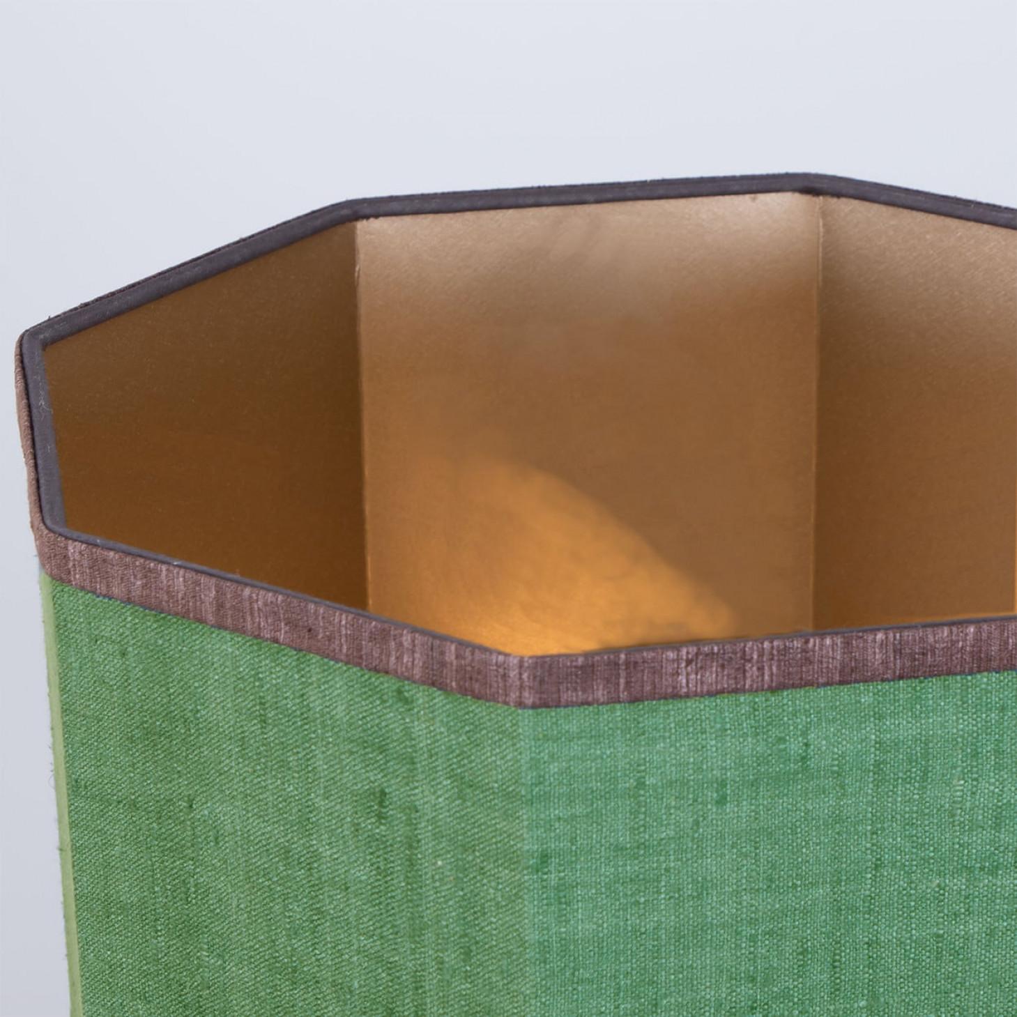 A rare large ceramic table lamp from late-20th century. Sculptural piece, made of handmade ceramic elements in brown tones with beautiful accent colours. With a special custom made lamp shade by René Houben. More options available see also the in a