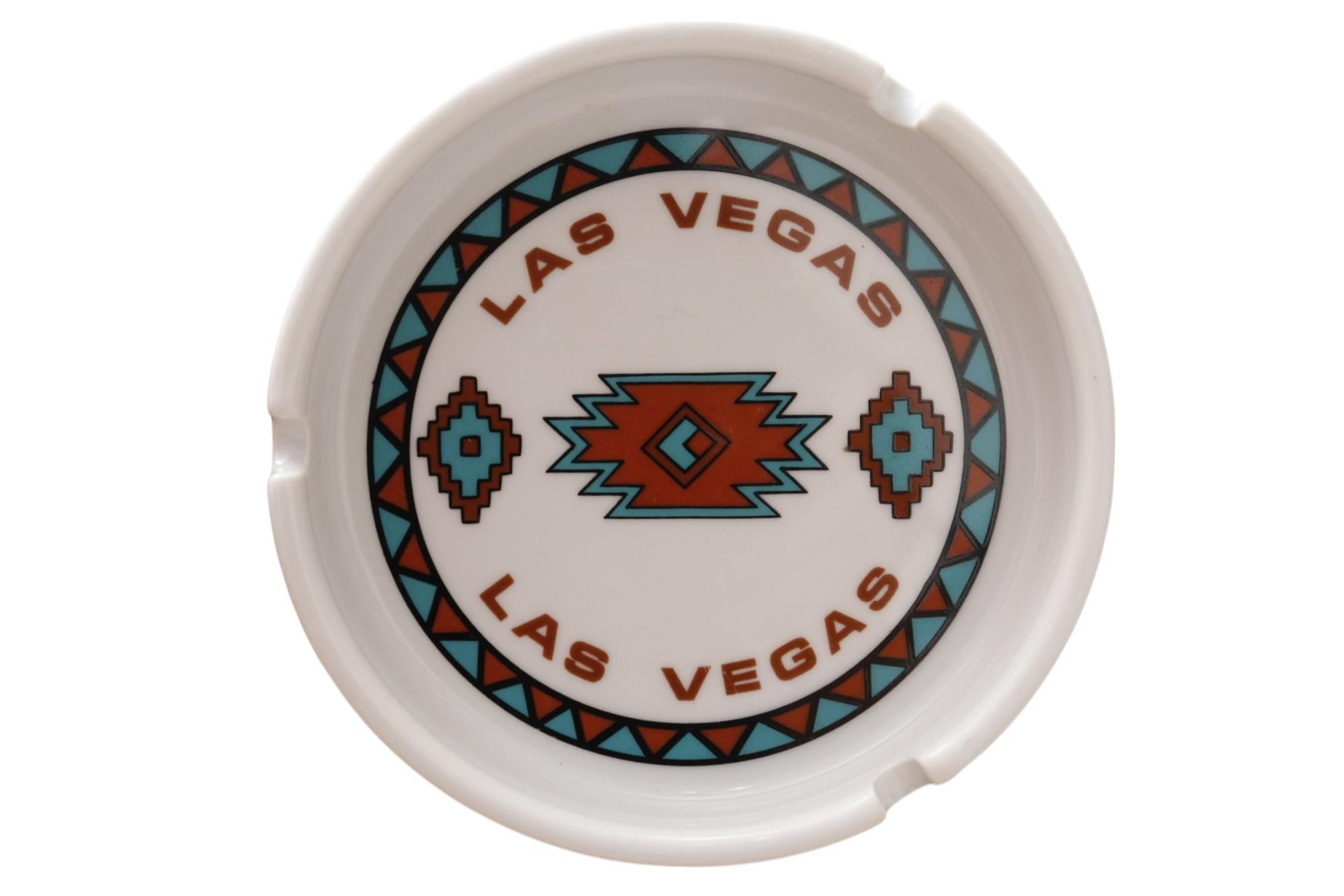 American Ceramic Las Vegas Ashtrays, a Pair For Sale
