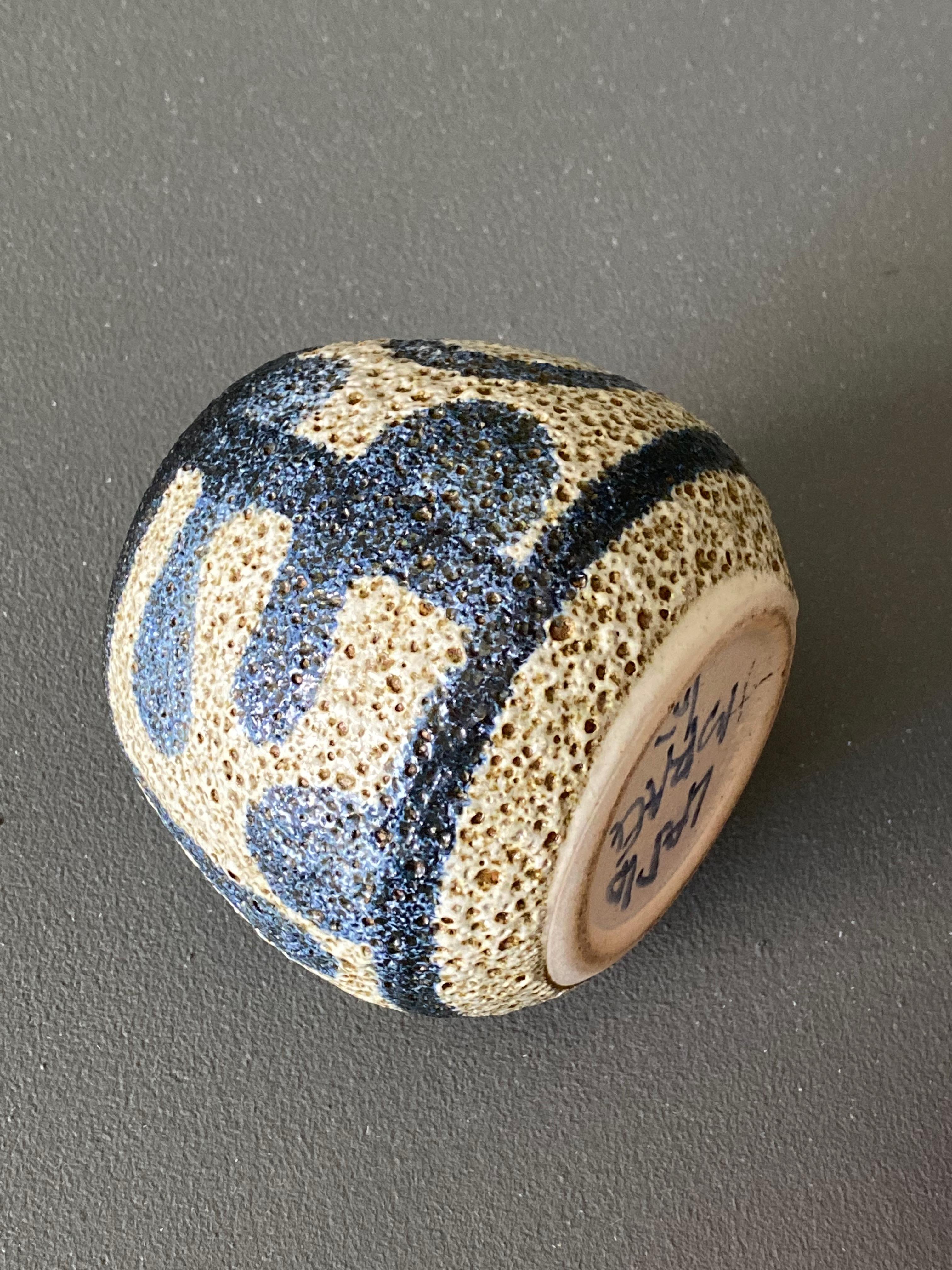 Mid-Century Modern Ceramic Lava Glaze Planter by Lapid Israel