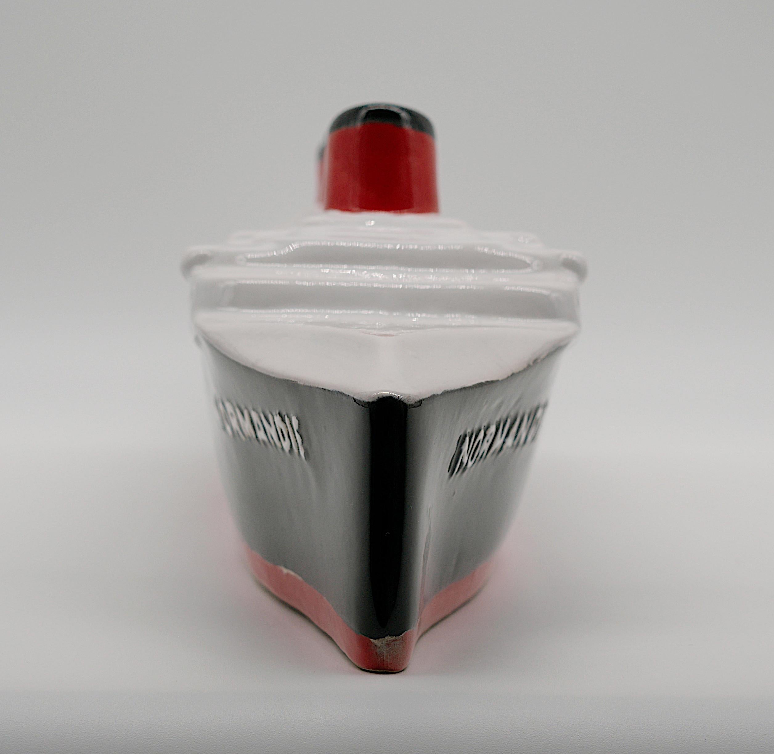 Ceramic Le Normandie Paquebot, Normandy Liner For Sale 3