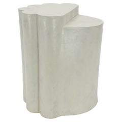 Ceramic Ledge Side Table & Stool in Cream by BZIPPY