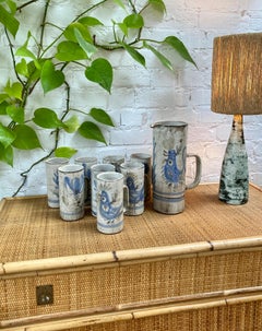 Servizio di limonata in ceramica di Gustave Reynaud, Le Mûrier 'circa anni '50'