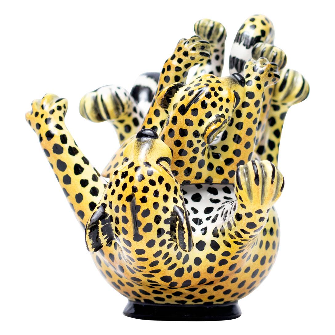 Ceramic Leopard Jewelry Box  , hand made in South Africa 4