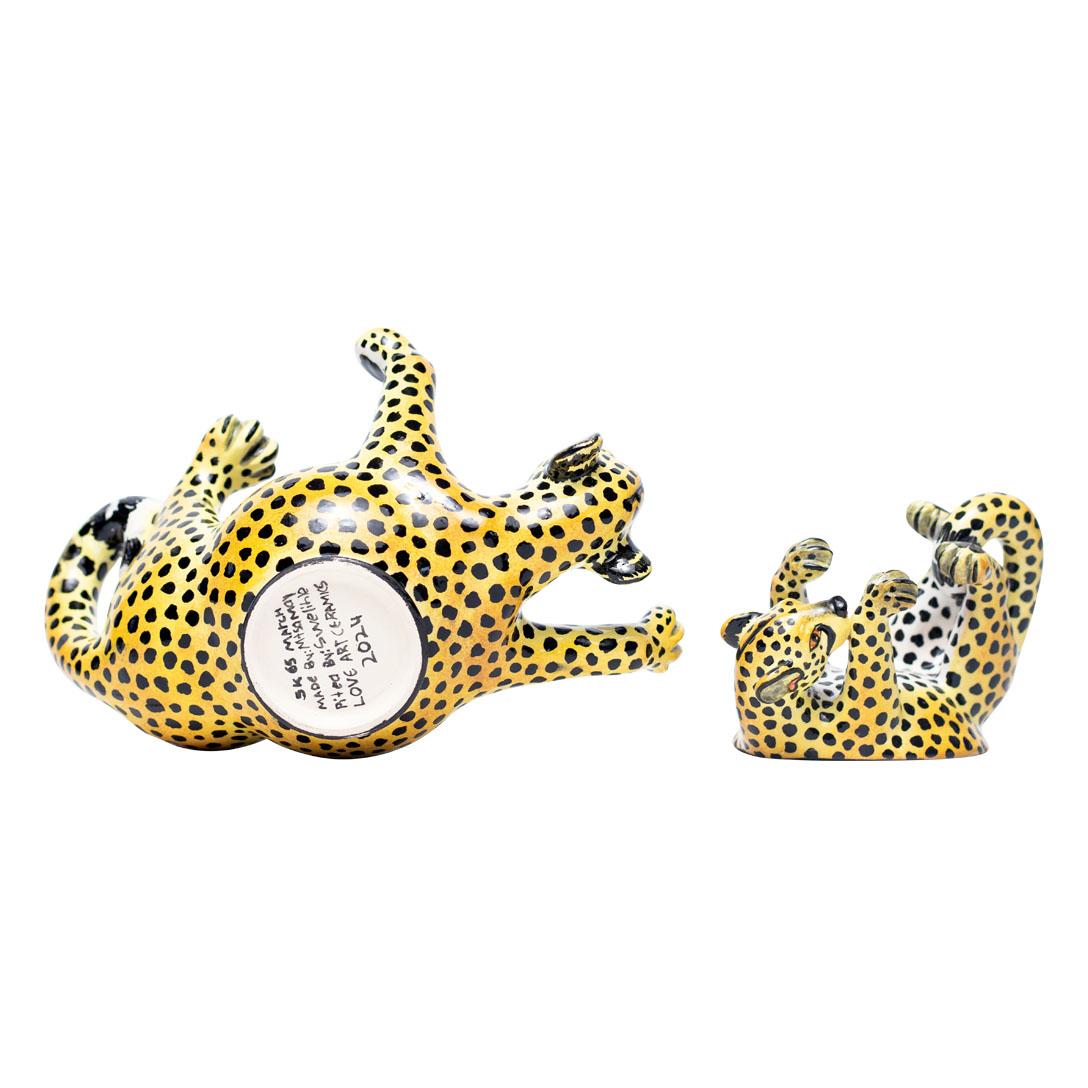 Modern Ceramic Leopard Jewelry Box  , hand made in South Africa
