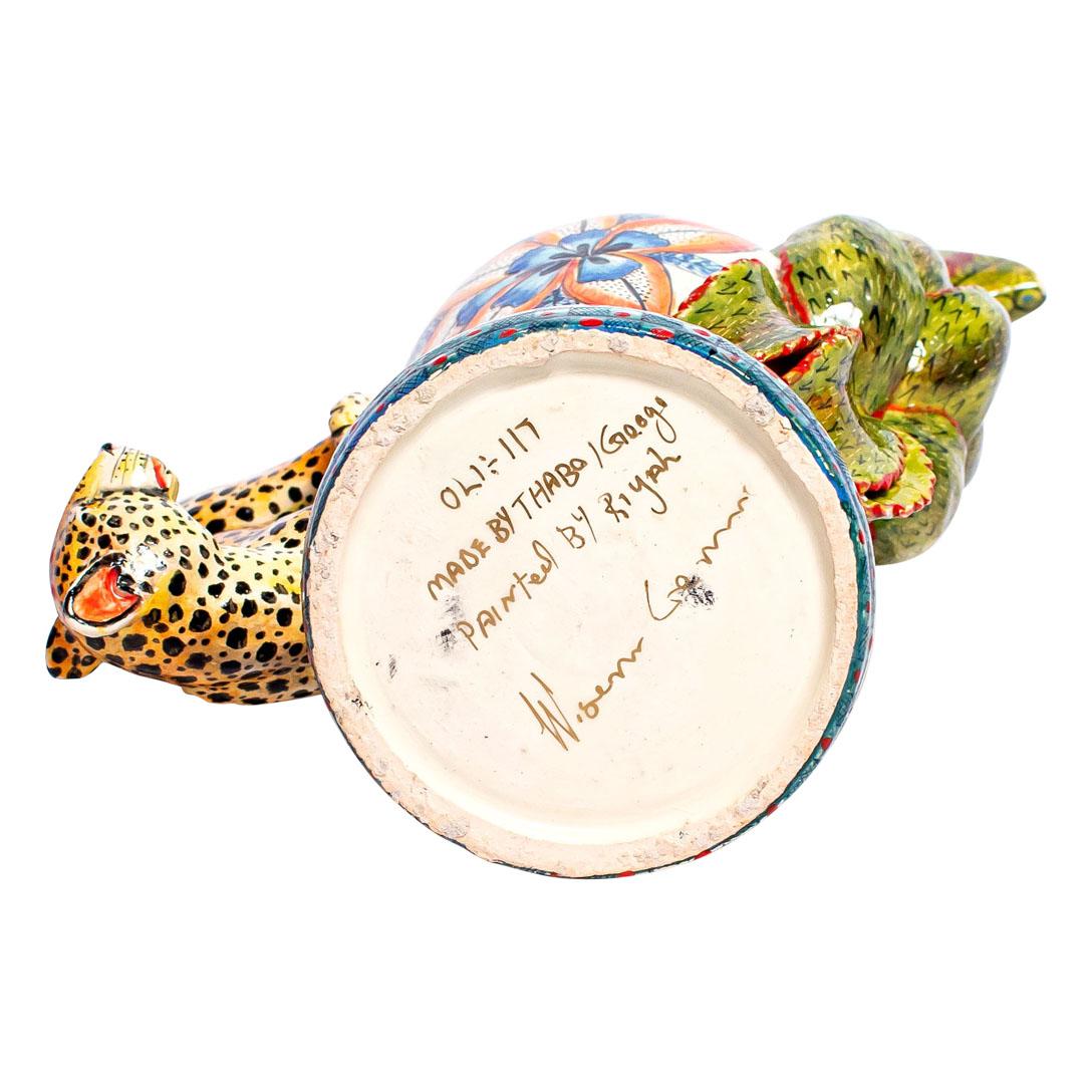 Modern Ceramic Leopard Jug , hand made in South Africa