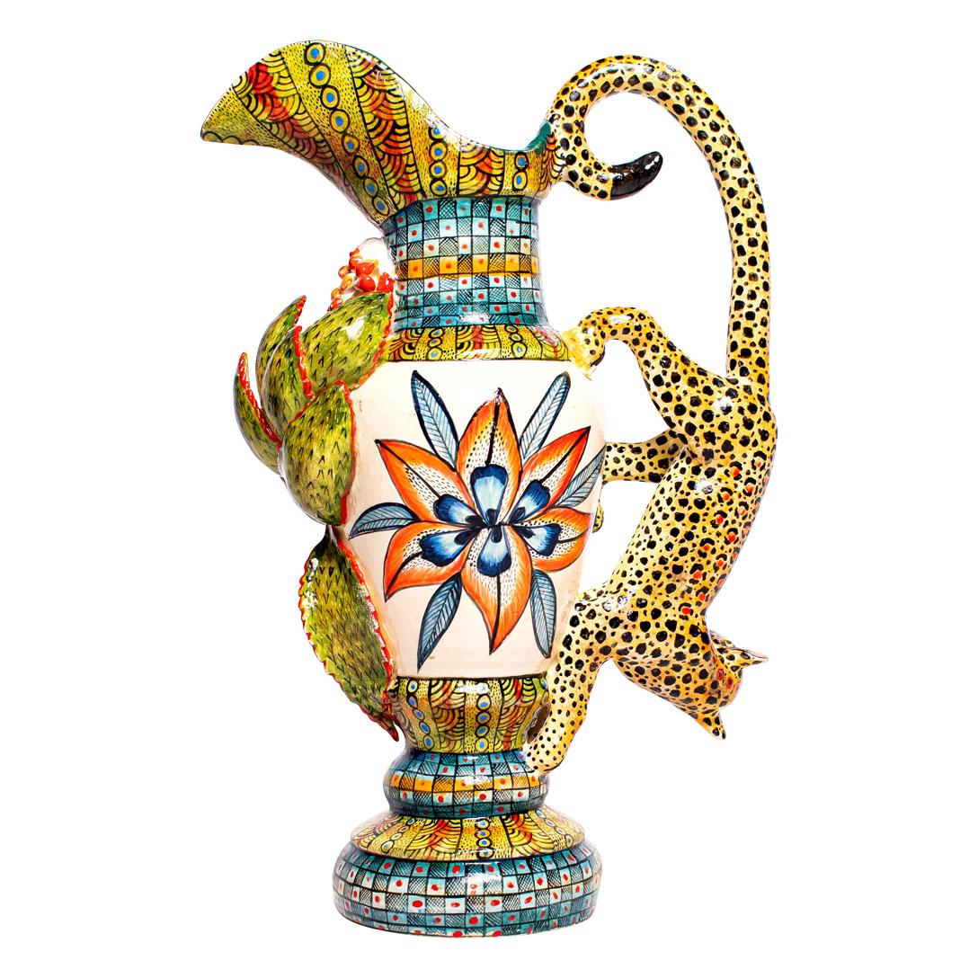South African Ceramic Leopard Jug , hand made in South Africa