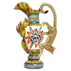Ceramic Leopard Jug , hand made in South Africa
