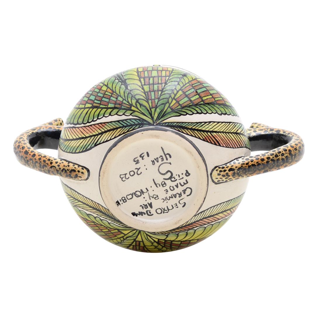 Modern Ceramic  Leopard Sugar Dish  , hand made in South Africa