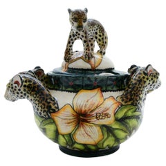 Ceramic  Leopard Sugar Pot  , hand made in South Africa