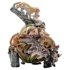 Ceramic Leopard Tureen , hand made in South Africa