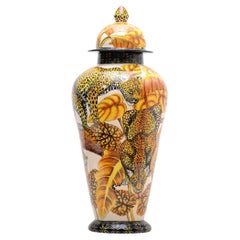 Urna de cerámica de leopardo, Hand Made en Sudáfrica