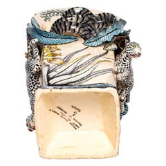 Ceramic Leopard Vase , hand made in South Africa