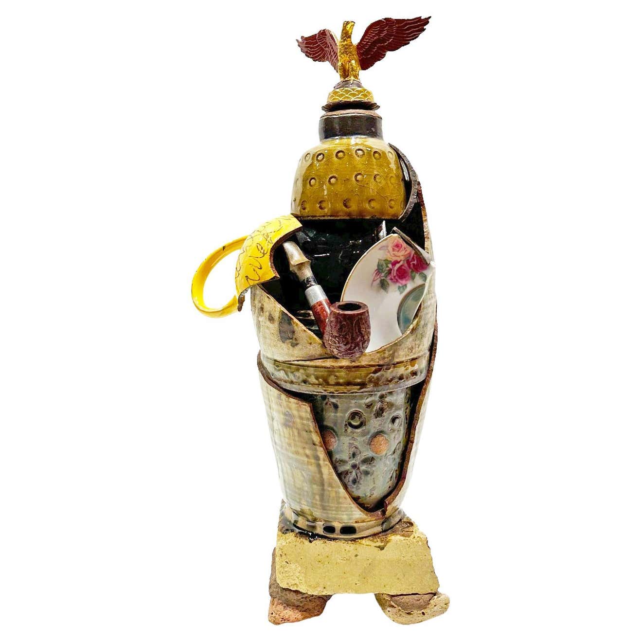 Age and Experience, Ceramic and Found Object Assemblage For Sale at 1stDibs